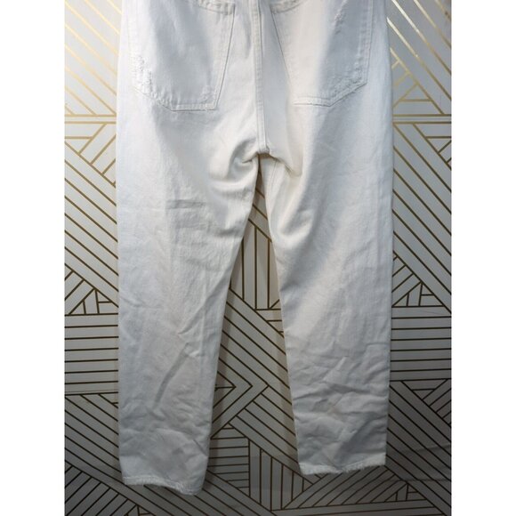 AGOLDE Women's 90s Mid Rise Loose Fit in White Out Distressed Jeans Size 25 - Picture 10 of 10